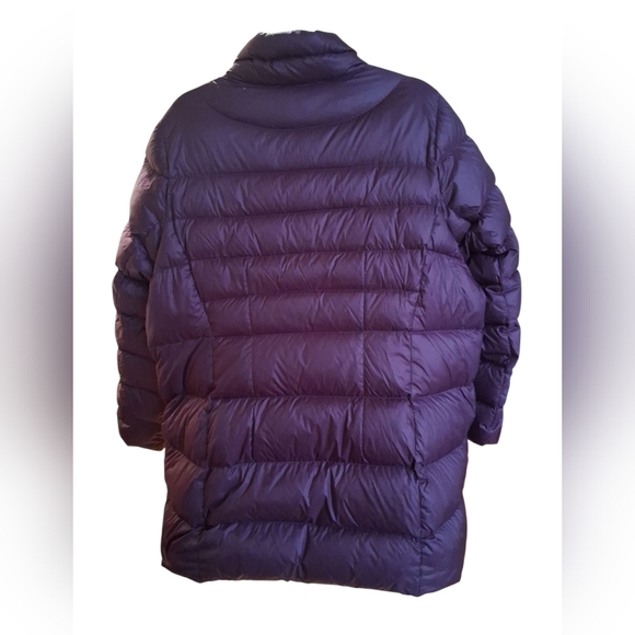 Land's End Women's Plum Long Down Jacket 1X - Picture 2 of 10